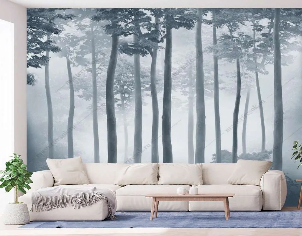 Фотообои Бесшовные обои на стену:  Темный лес. Артикул: 13-556  