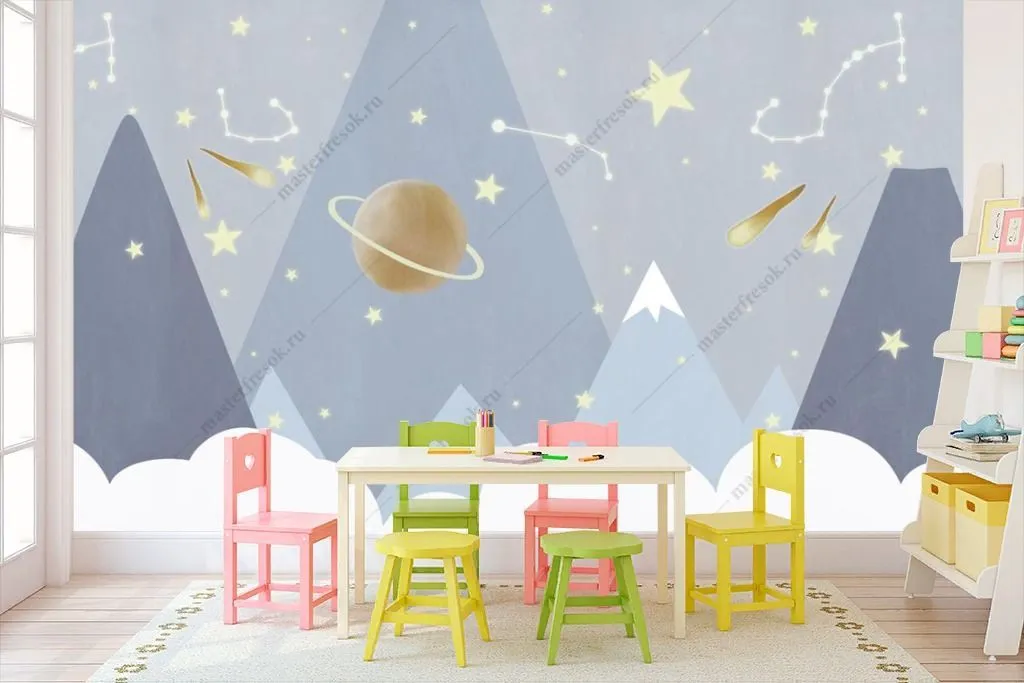 Фотообои Созвездия в горах  14-207