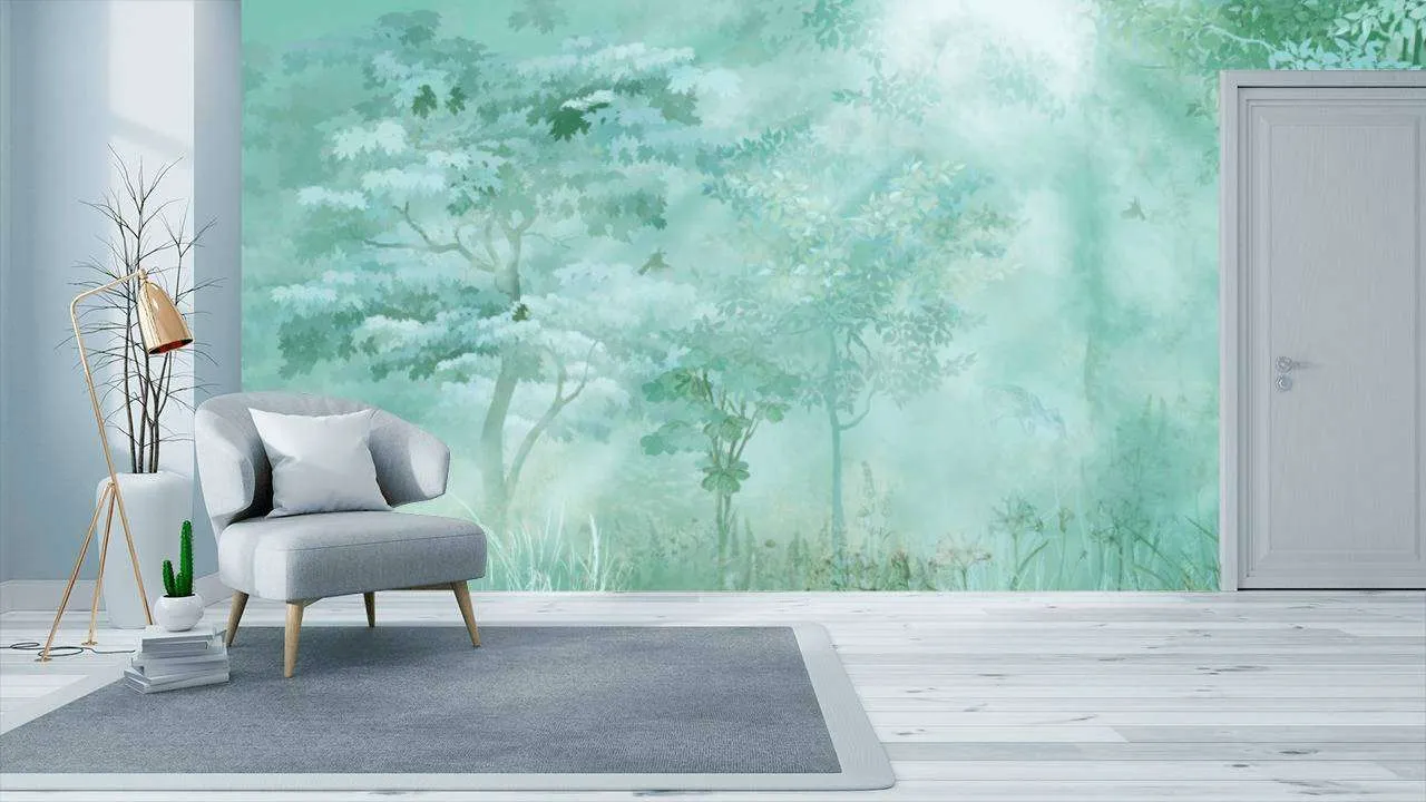 Фотообои в интерьере лес  13-202 фото