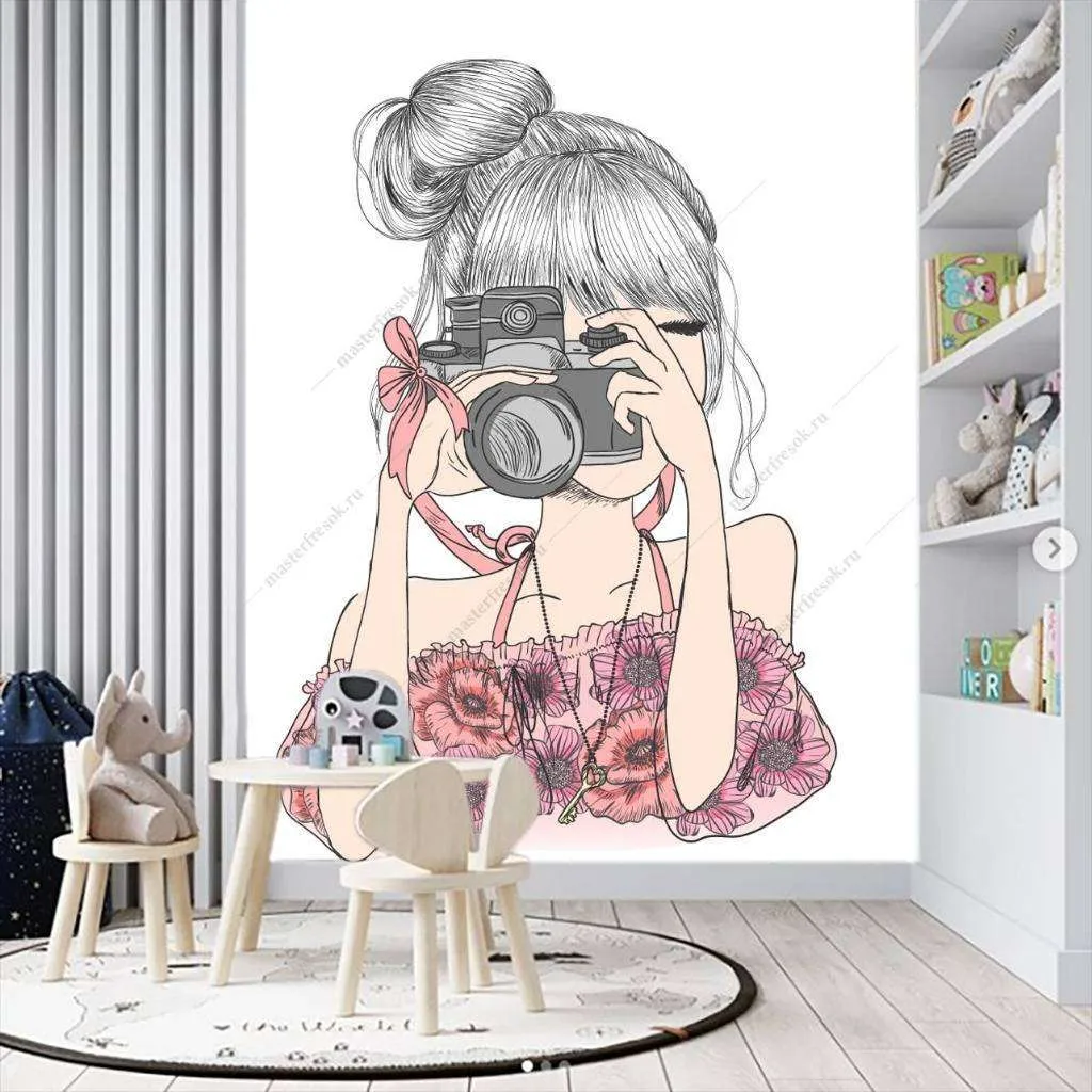 Фотообои в интерьере селфи  12-1130 фото