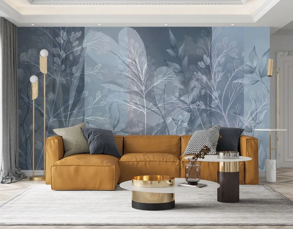 Фотообои в интерьере абстракция ветви в ночи  9-1831 фото