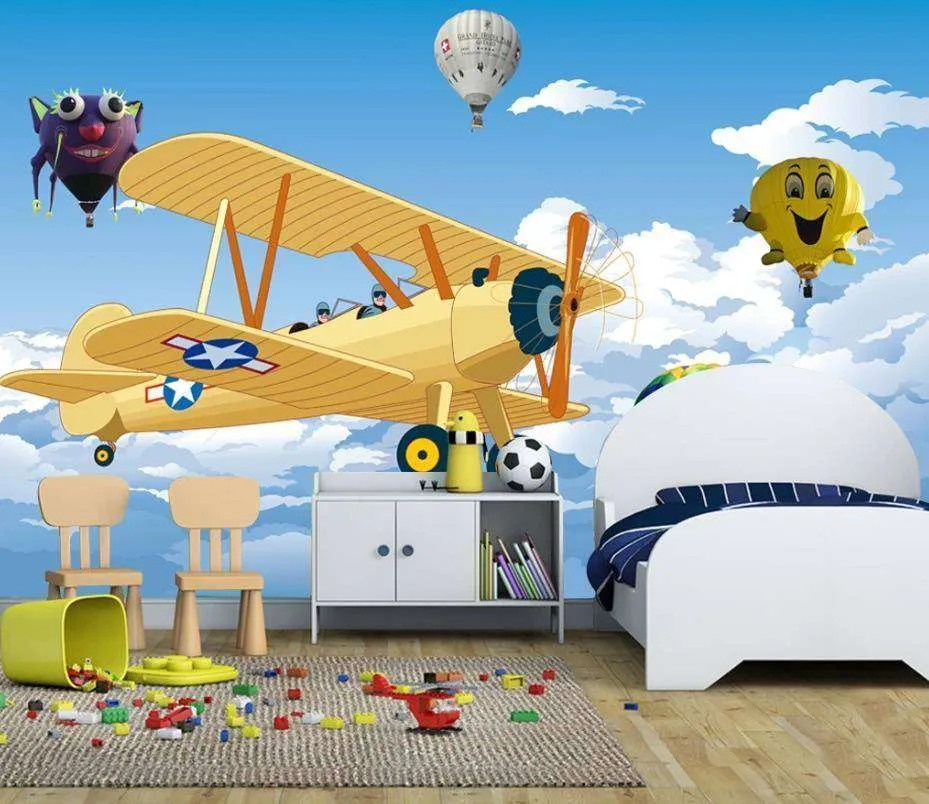Фотообои Самолет большой желтый  15-110
