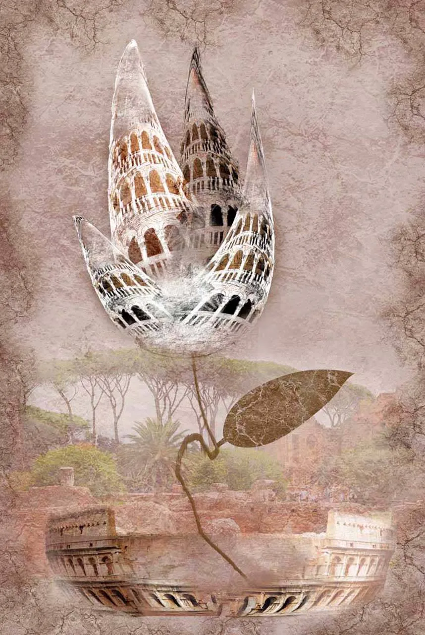 Фотообои в интерьере фантастический сюрреализм  3-070 фото