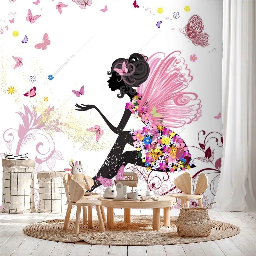 Фотообои Фея с бабочками  12-1241