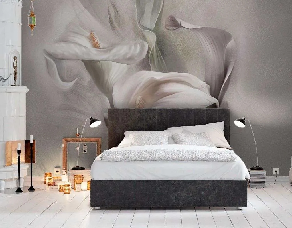 Фотообои в интерьере букет каллы  13-508 фото