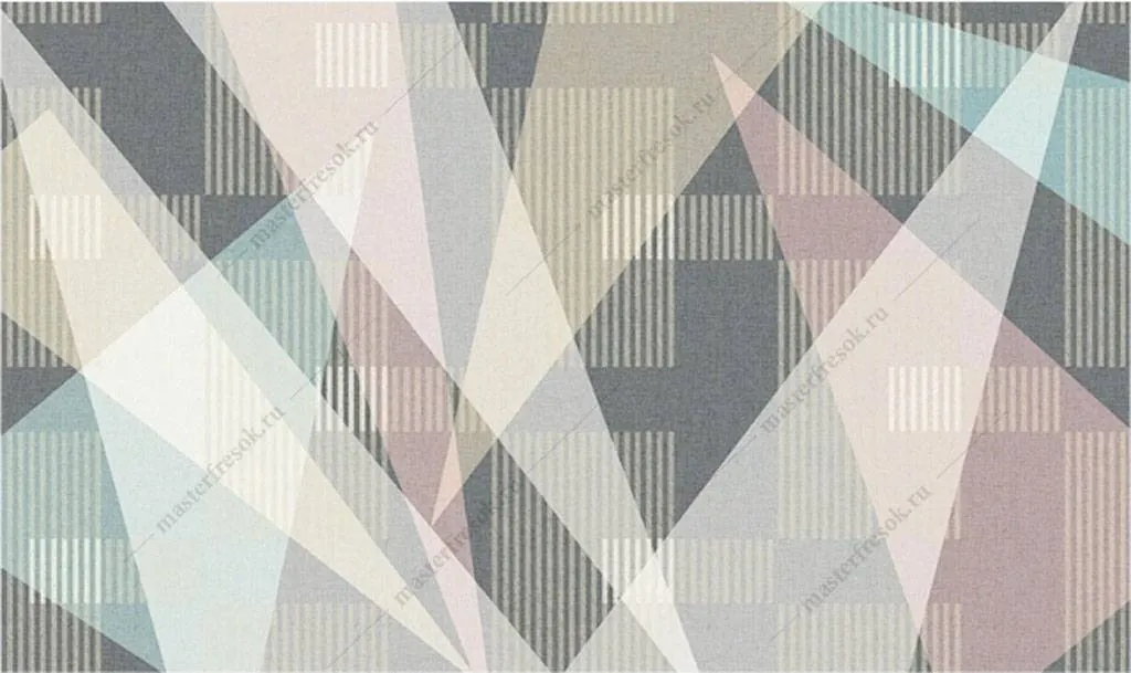 Фотообои в интерьере большие треугольники  15-836 фото