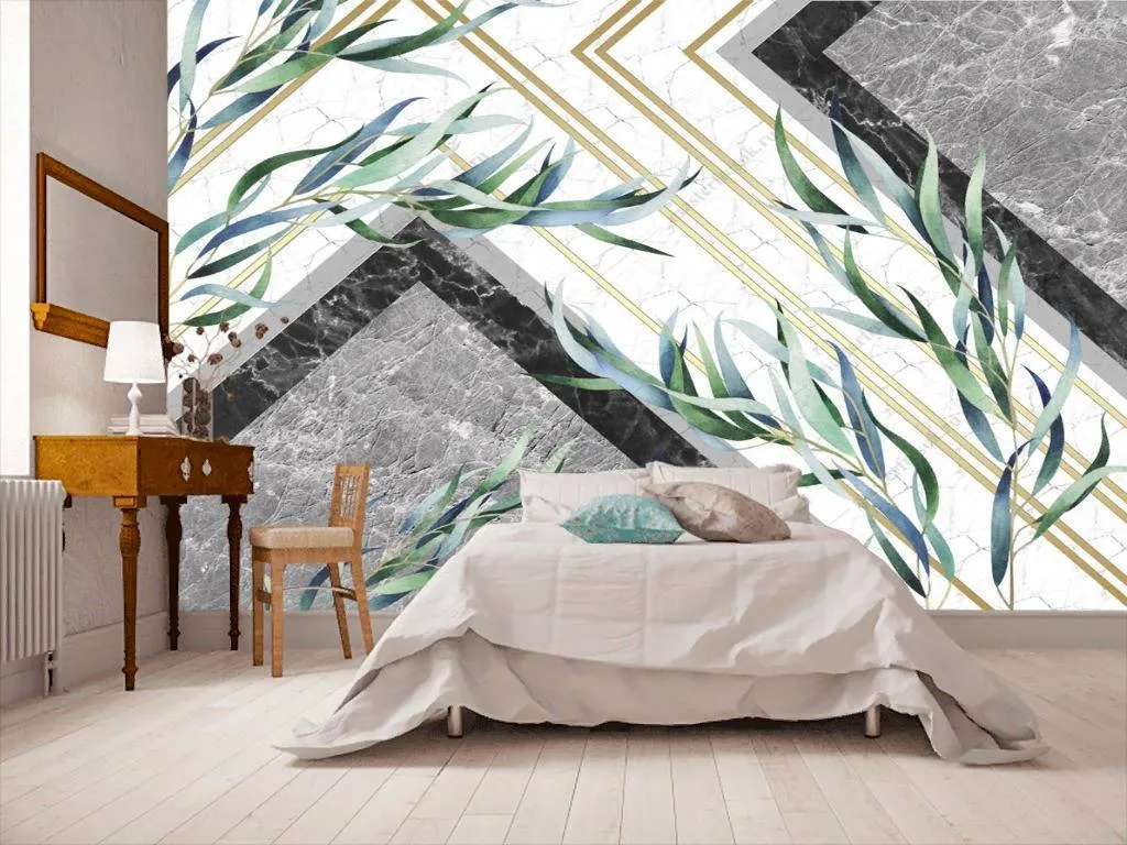 Фотообои в интерьере листья агавы  10-734 фото