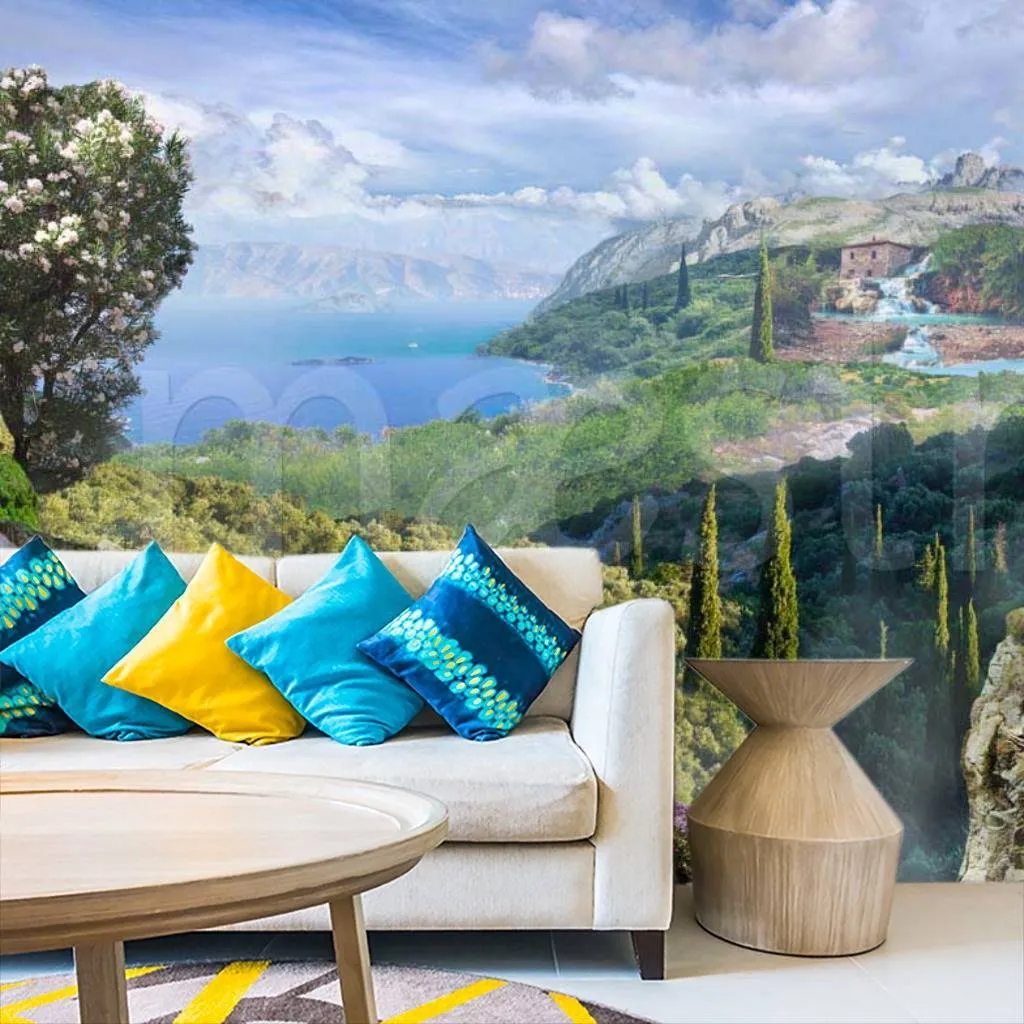 Фотообои Горный пейзаж с морем  7-085