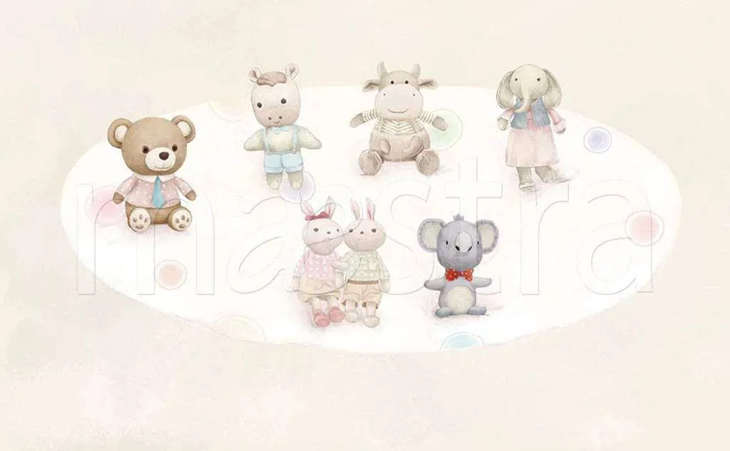 Фотообои в интерьере звери в кружочке  15-109 фото