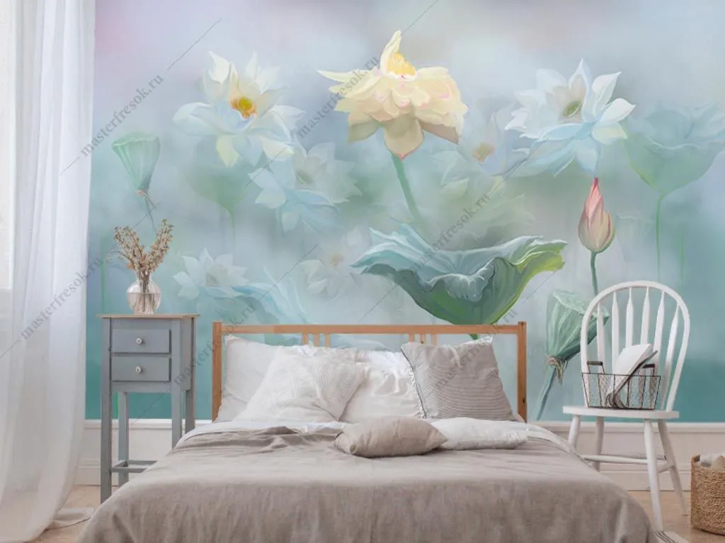 Фотообои Лотос кувшинка  13-391