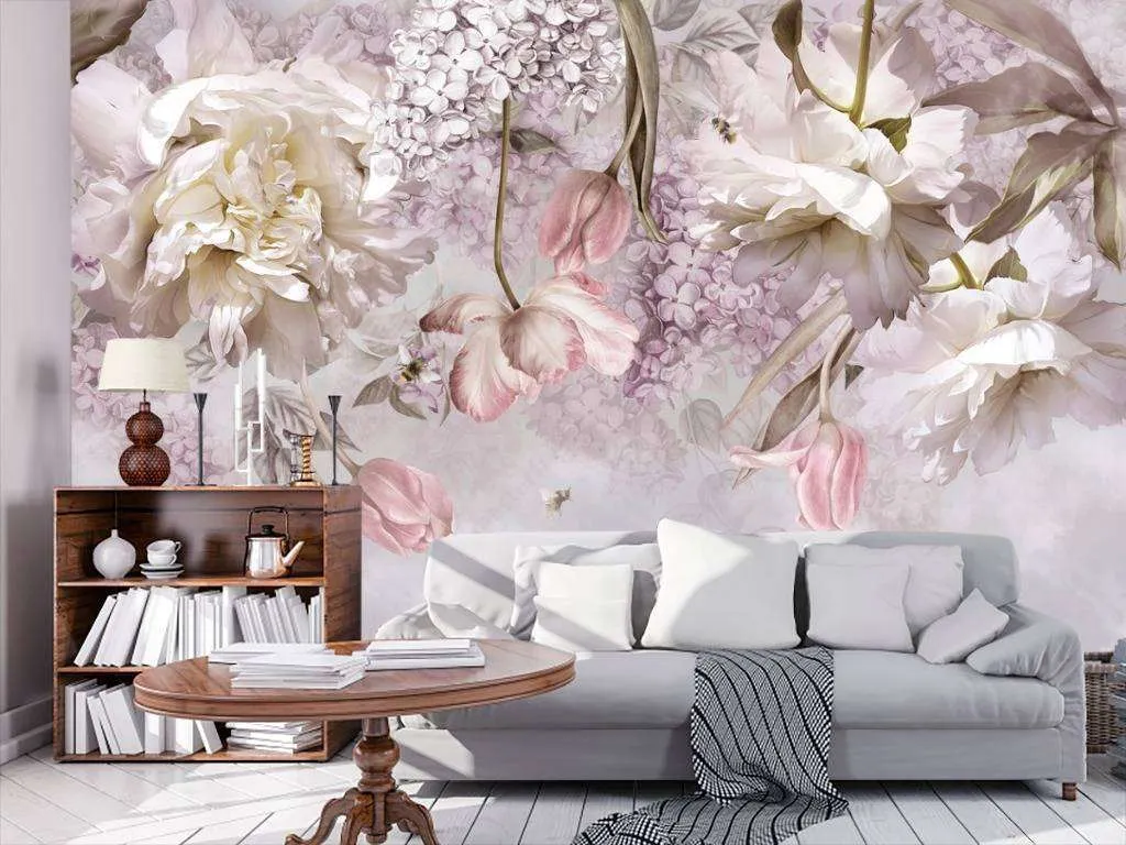 Фотообои Бесшовные обои на стену:  Нежные цветы. Артикул: 13-194  