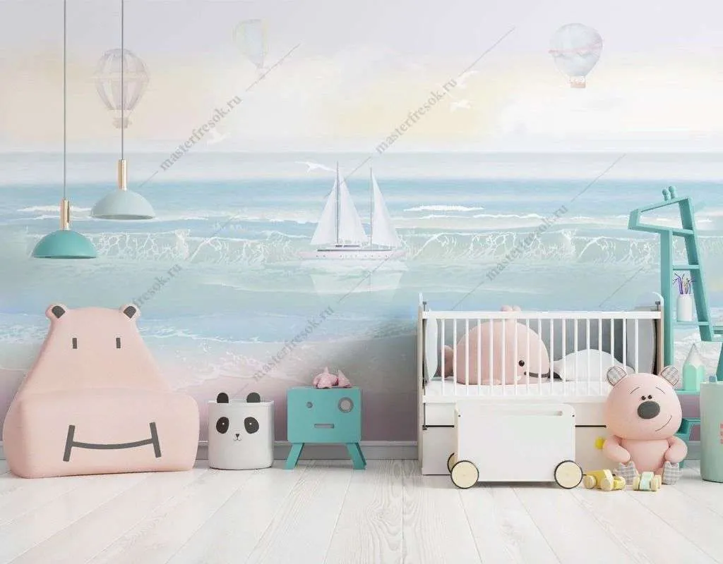 Фотообои в интерьере пейзаж морской размытый  13-571 фото