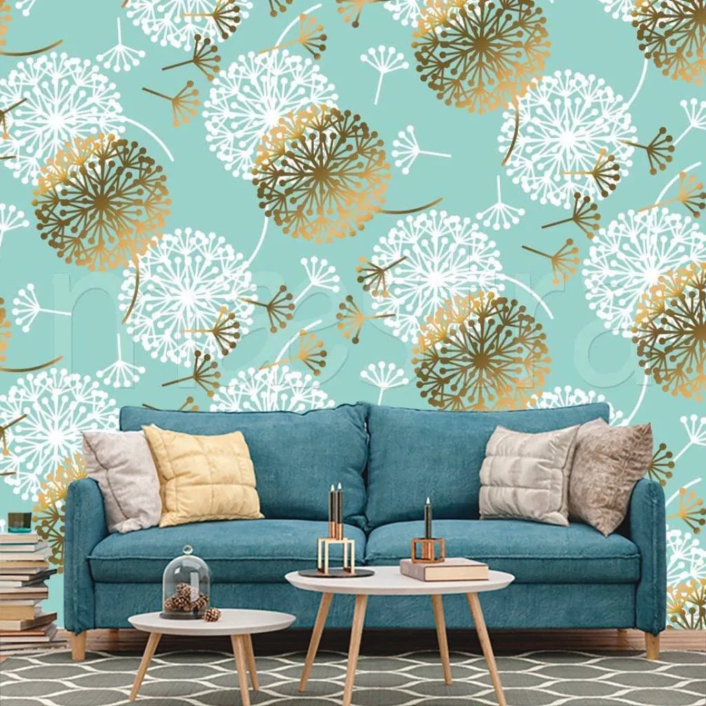 Фотообои Одуванчик на бирюзовом фоне  10-385