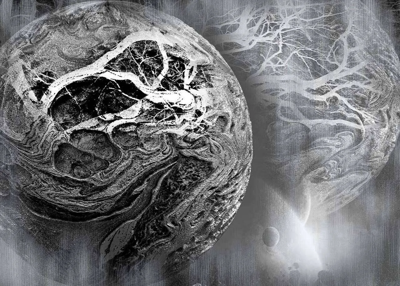 Фотообои в интерьере планета серая  13-041 фото