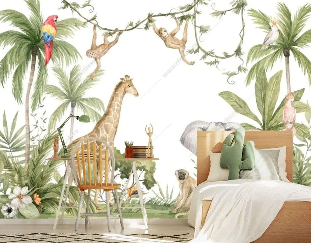 Фотообои в интерьере тропические животные  14-594 фото