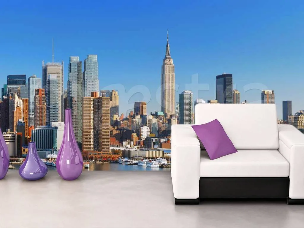 Фотообои Набережная с видом на мегаполис  4-237