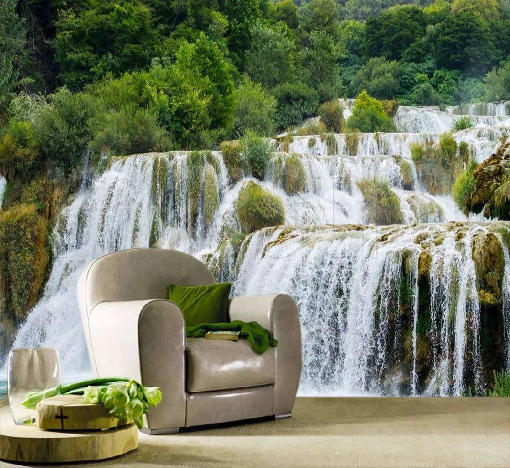 Фотообои в интерьере водопад в национальном парке крка в хорватии  9-879 фото