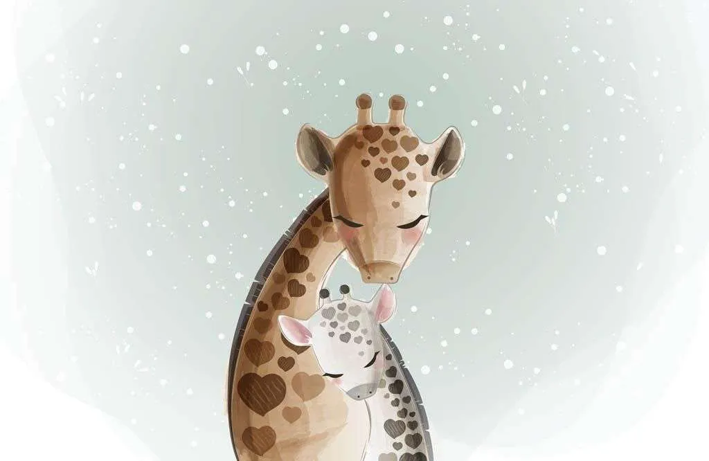 Фотообои в интерьере жираф  12-875 фото