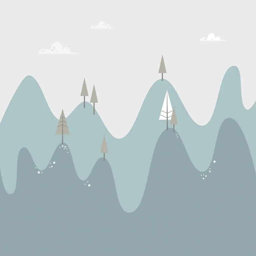 Фотообои в интерьере скандинавские холмы  12-651 фото