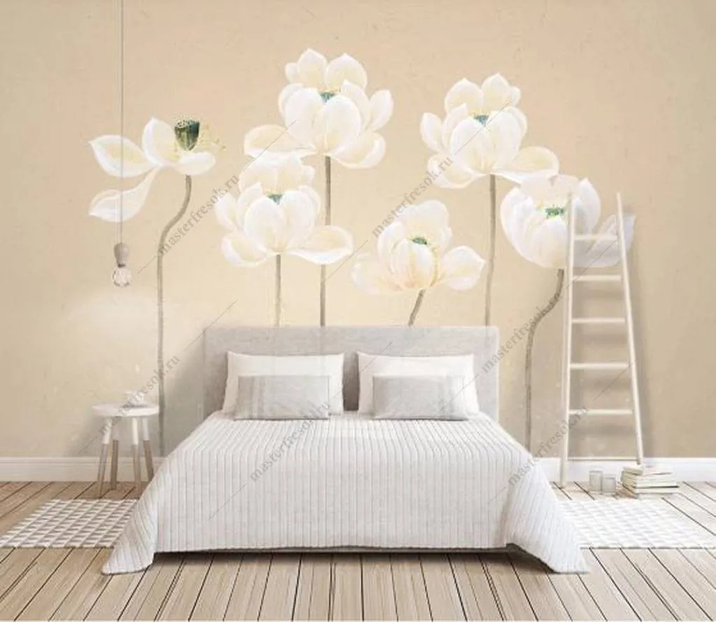 Фотообои Белые маки  15-892