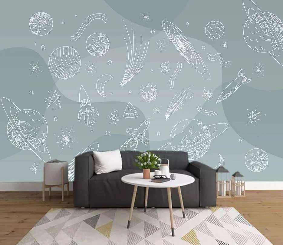 Фотообои в интерьере космический калейдоскоп  15-186 фото