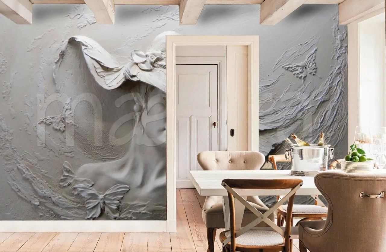 Фотообои в интерьере женщина в шляпе  7-817 фото