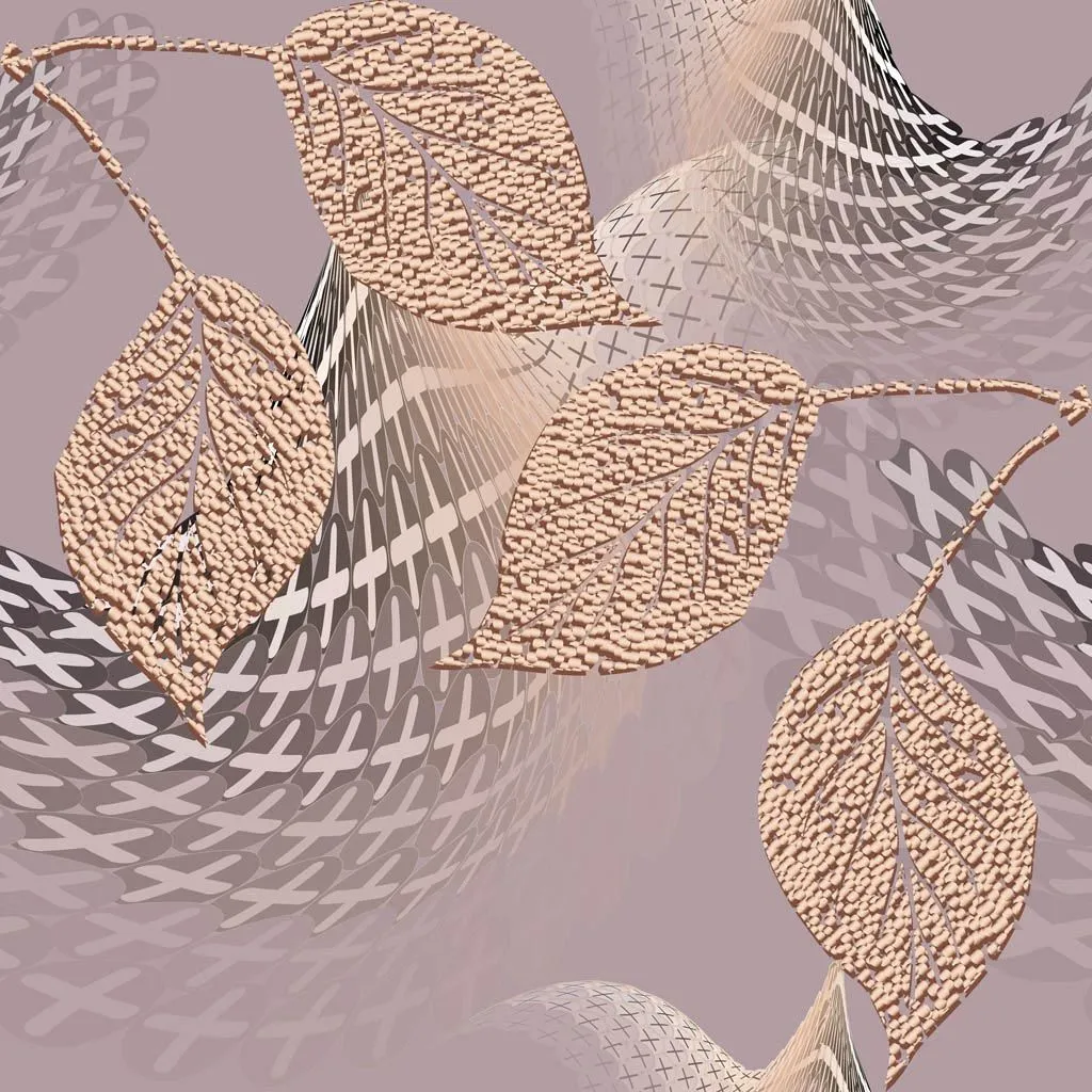 Фотообои в интерьере 3д золотые листья  10-834 фото