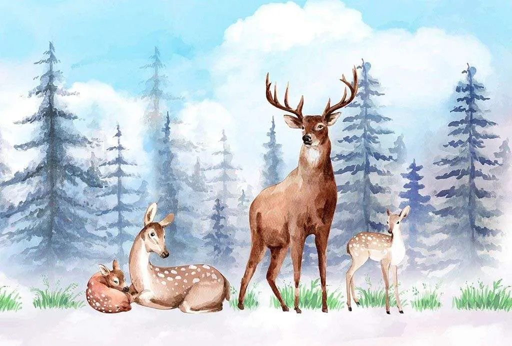 Фотообои в интерьере северный олень  12-1430 фото