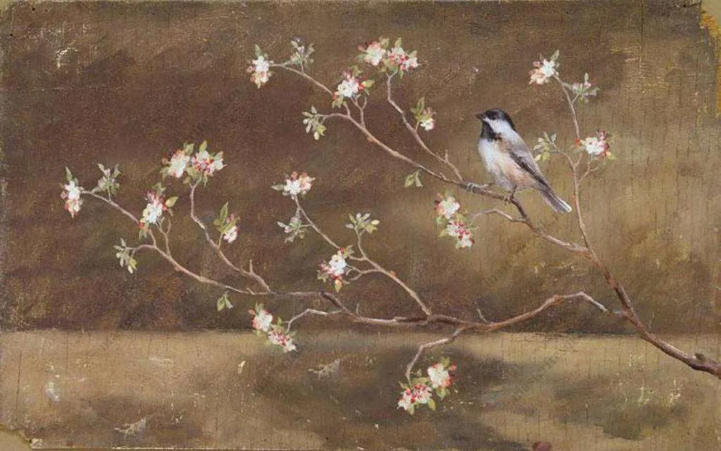 Фотообои в интерьере птица на ветке  15-933 фото