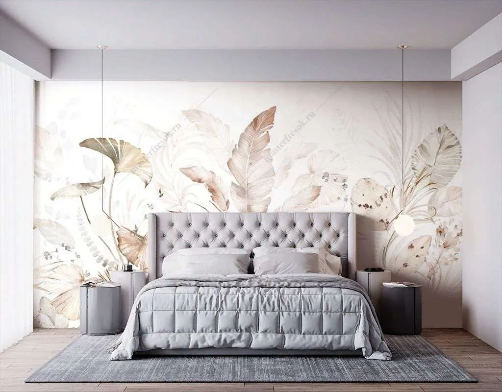 Фотообои в интерьере тропическая растительность  9-1726 фото