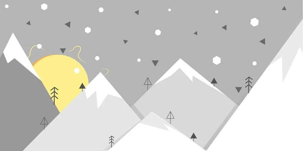 Фотообои в интерьере горы серые  12-852 фото