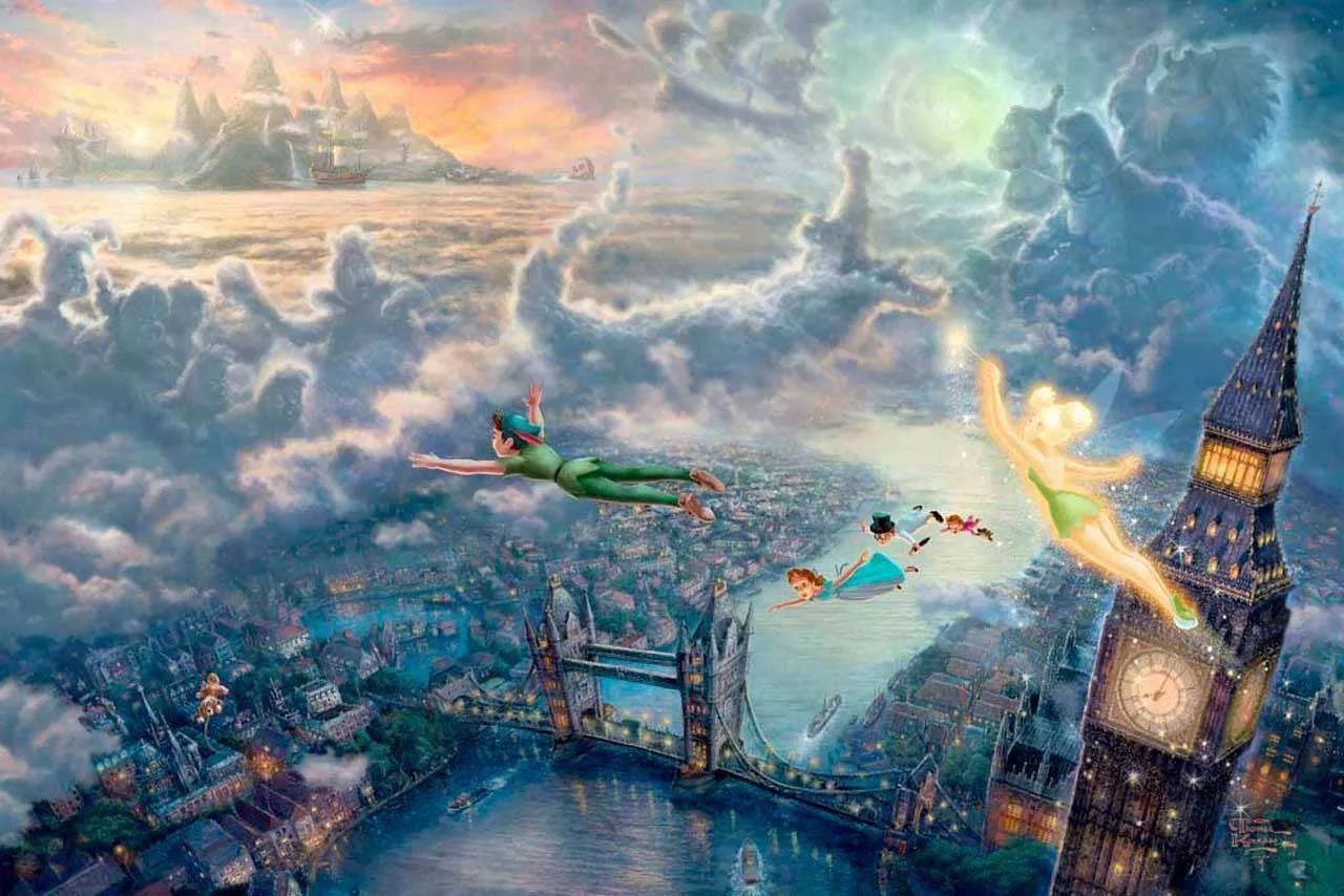 Фотообои в интерьере сказочный мир питера пена  4-422 фото