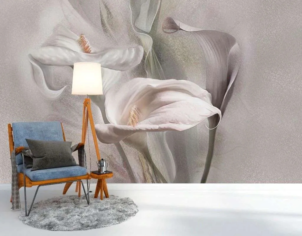 Фотообои в интерьере букет каллы  13-508 фото