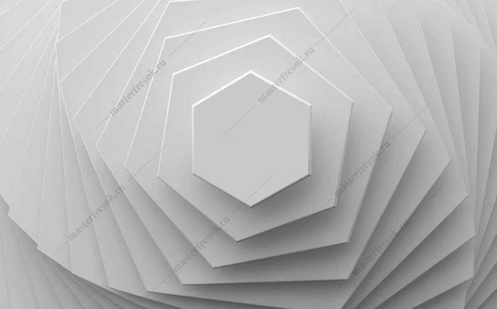 Фотообои в интерьере трехмерные фигуры  15-826 фото