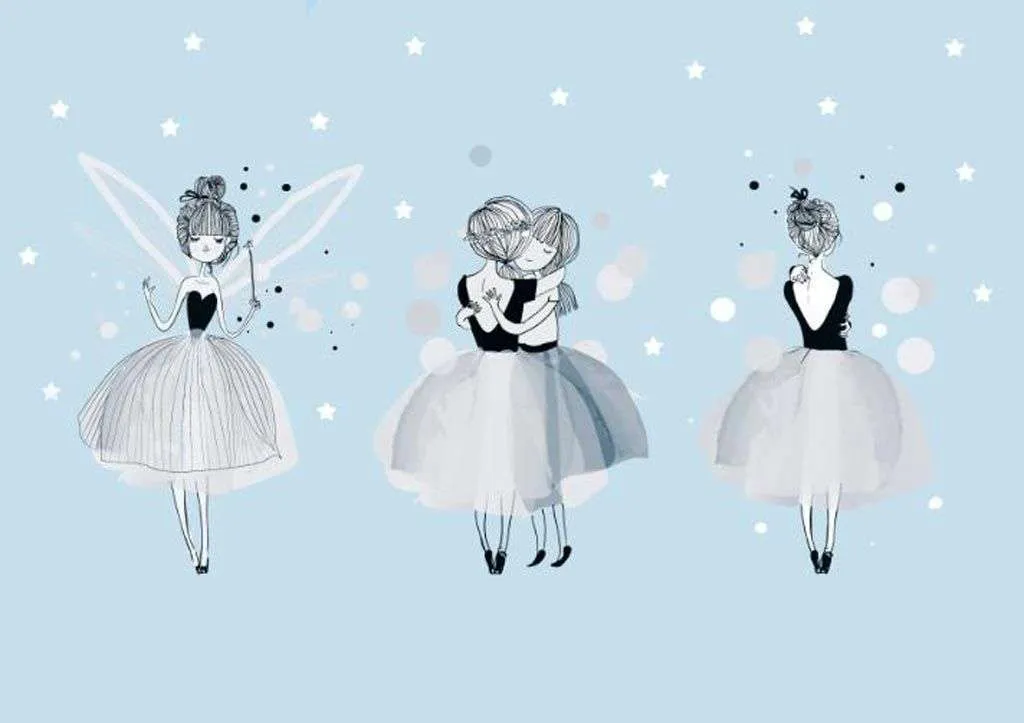 Фотообои в интерьере девочка фея  14-029 фото