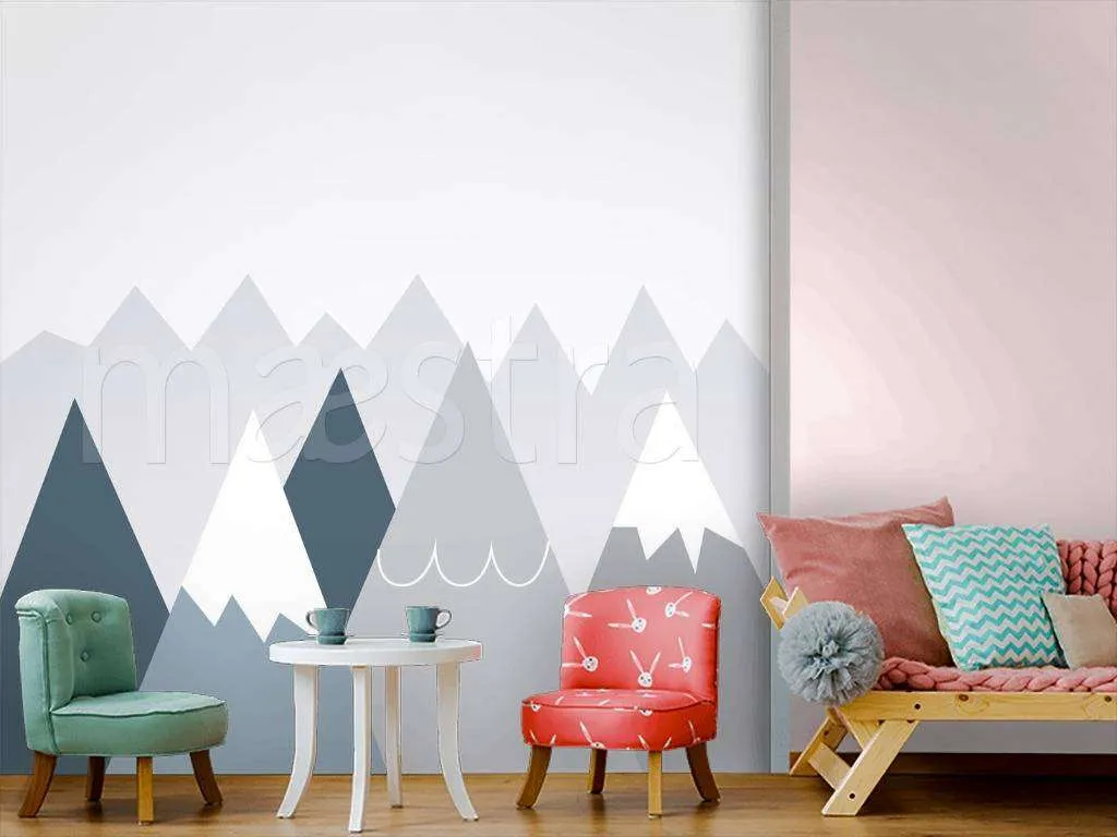 Фотообои в интерьере горы снежные  12-435 фото