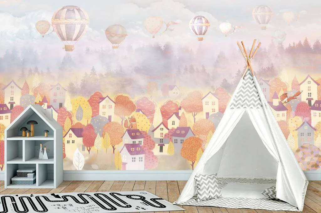 Фотообои Лисички в городе  13-012