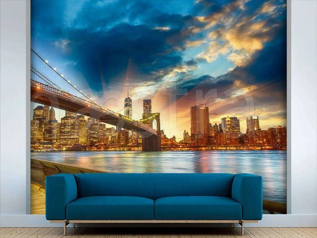 Фотообои Закат над бруклинским мостом  9-814