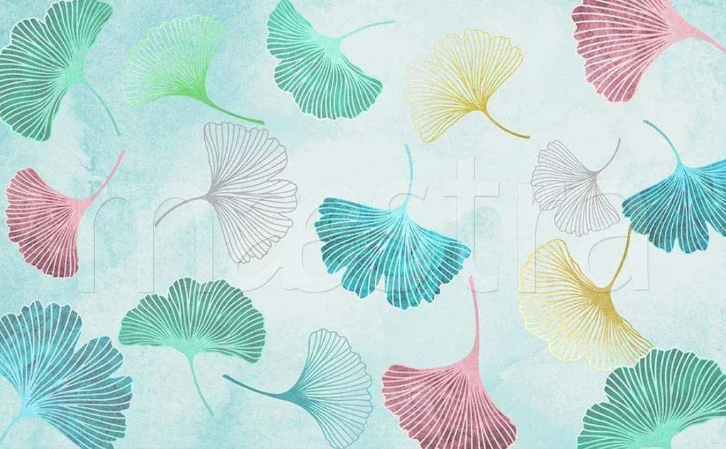 Фотообои в интерьере абстракция лепестки  15-491 фото