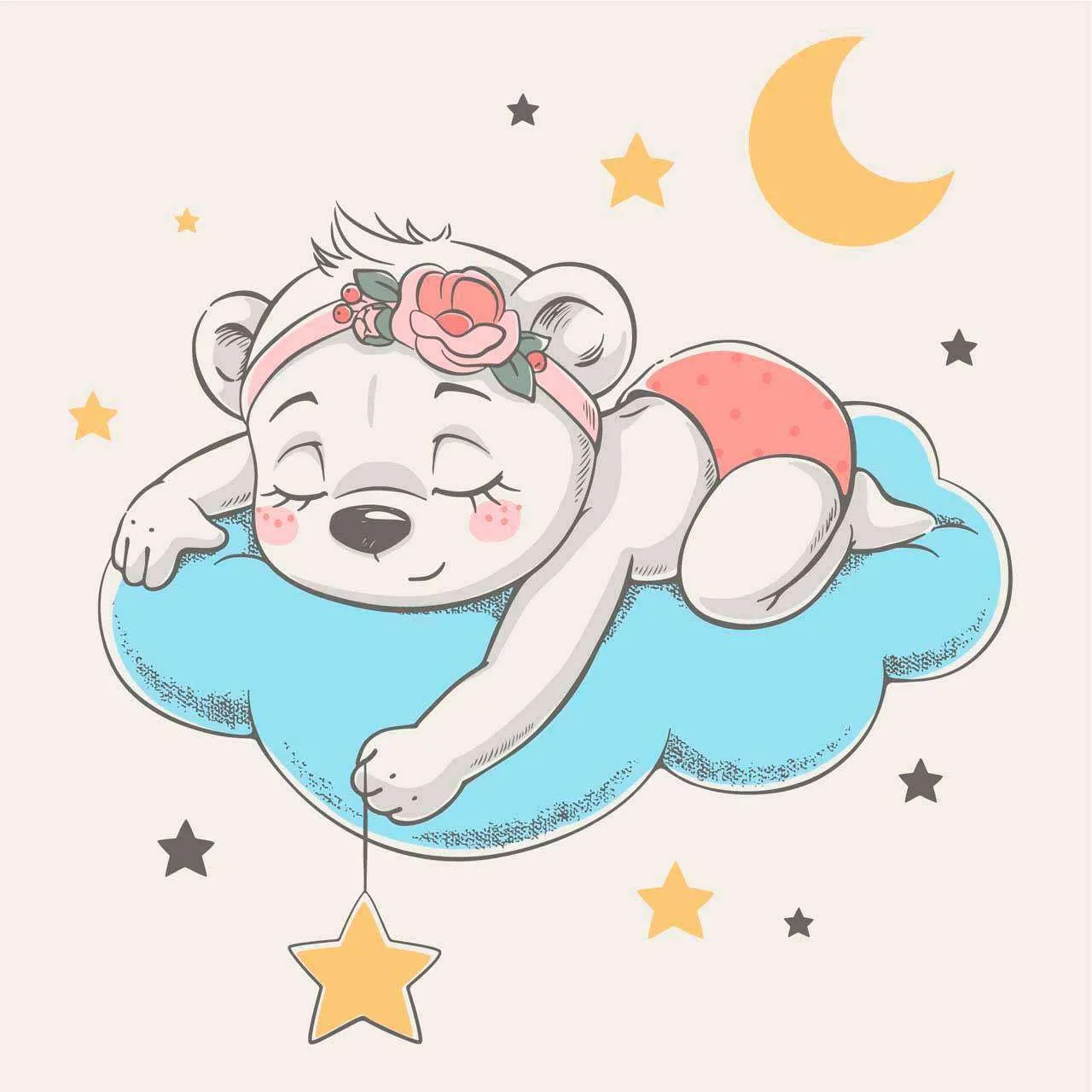 Фотообои в интерьере мишка спит  12-477 фото