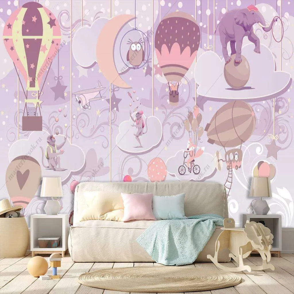 Фотообои в интерьере цирк и звери  13-169 фото