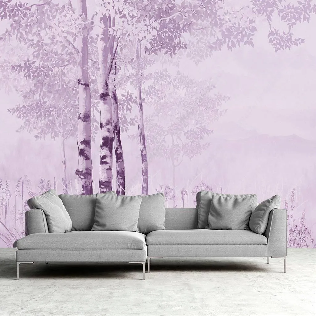 Фотообои в интерьере береза  13-190 фото