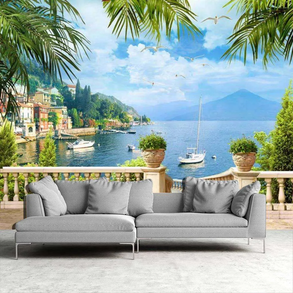 Фотообои в интерьере выход к морю  17-0011 фото