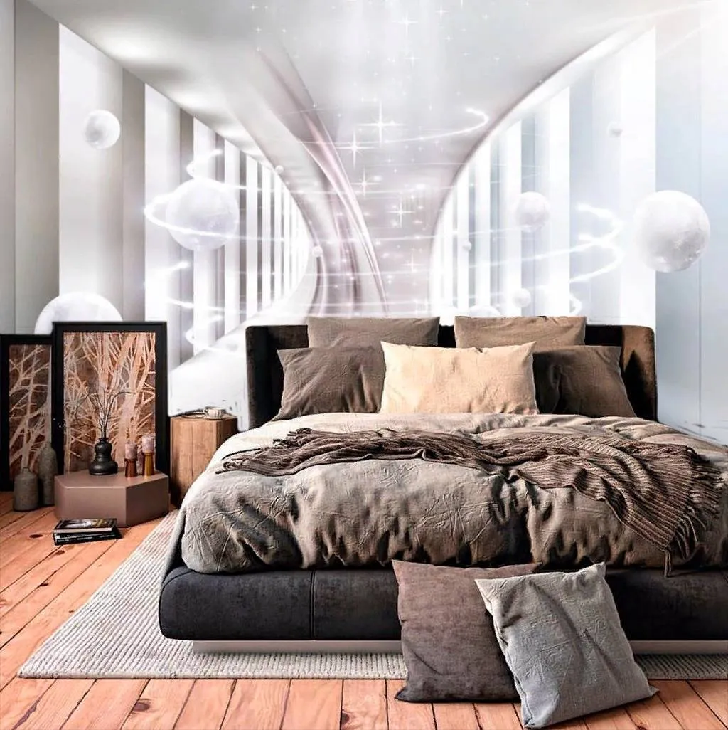 Фотообои в интерьере вихрь шаров  15-711 фото