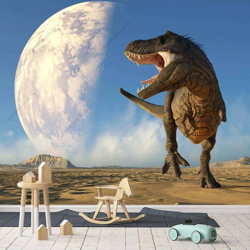 Фотообои в интерьере тираннозавр  12-1121 фото