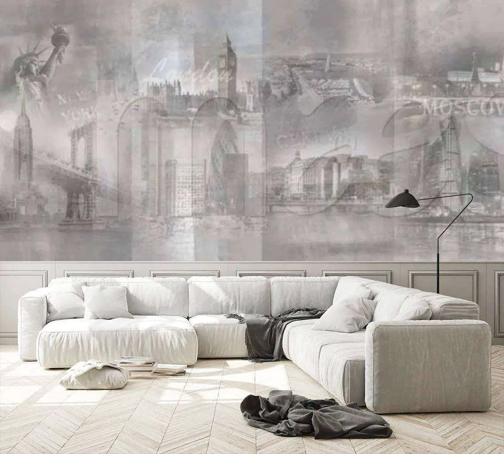Фотообои в интерьере столицы мегаполисов планеты  7-883 фото