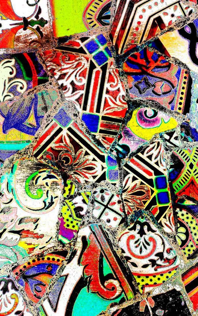 Фотообои в интерьере абстрактный паттерн  5-149 фото