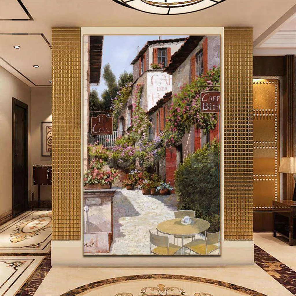 Фотообои в интерьере уютный дворик  8-040 фото