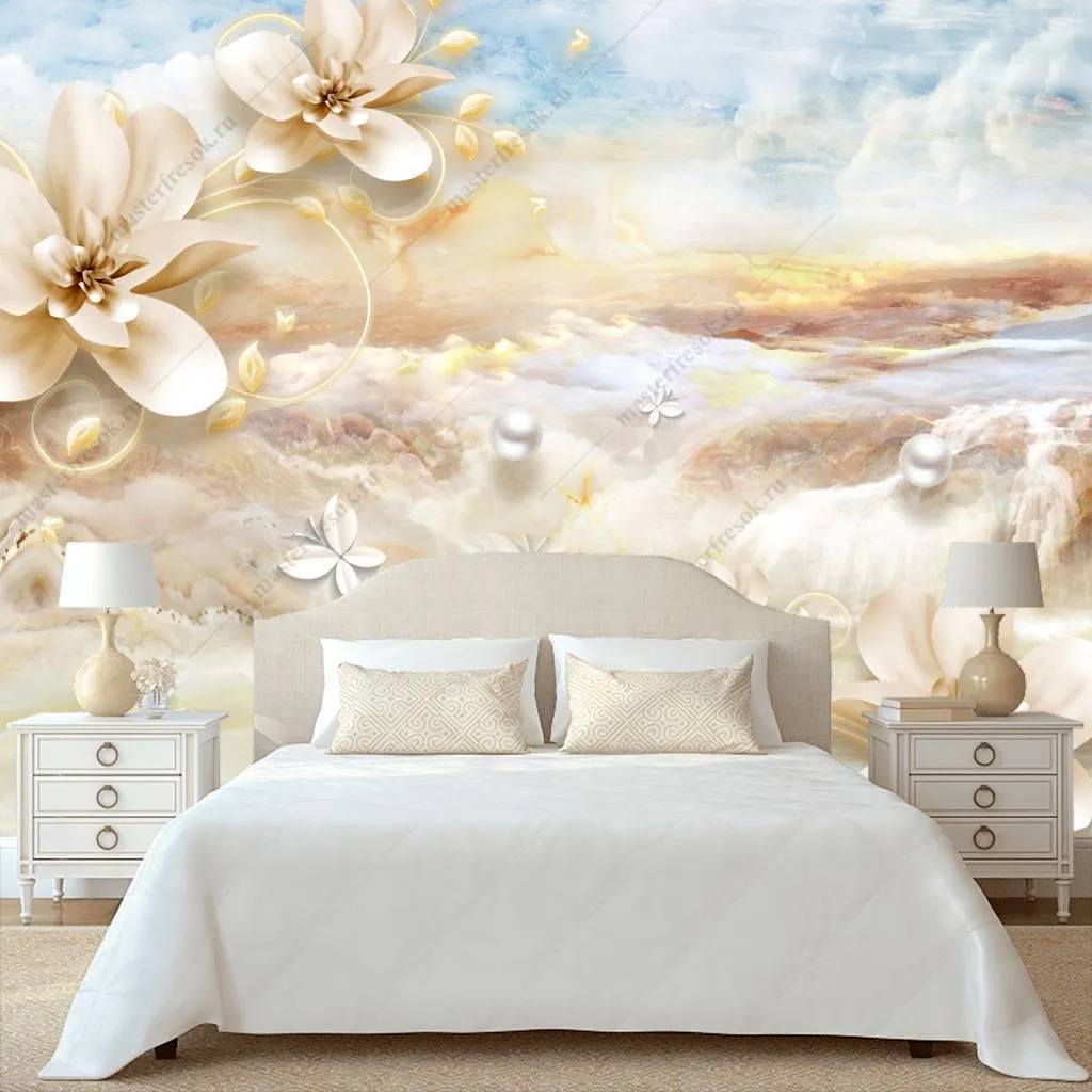 Фотообои Цветы на фоне гор  10-689