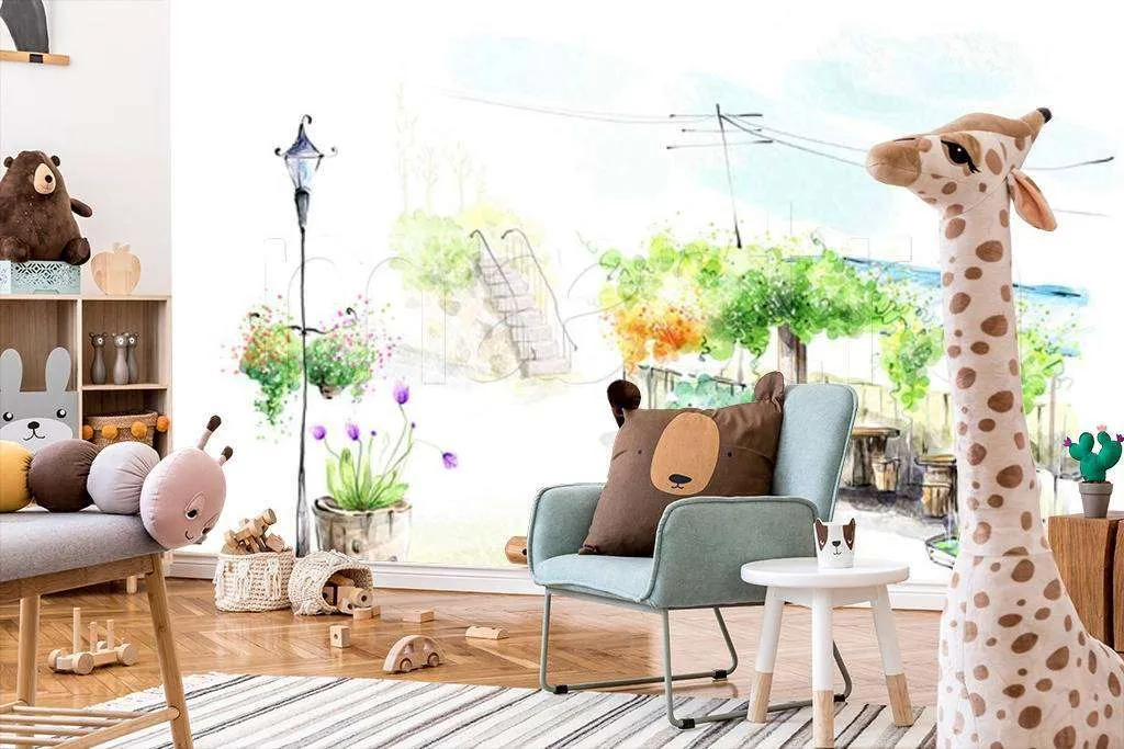 Фотообои в интерьере улочка у рынка  12-297 фото